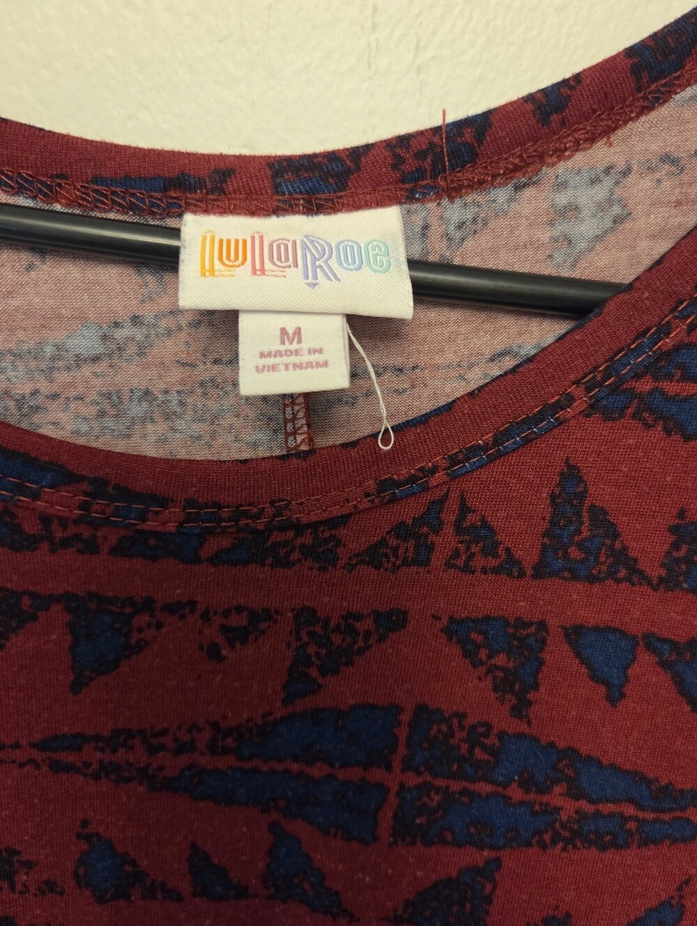 LuLaRoe Skirt with Red & Light Blue Floral Print